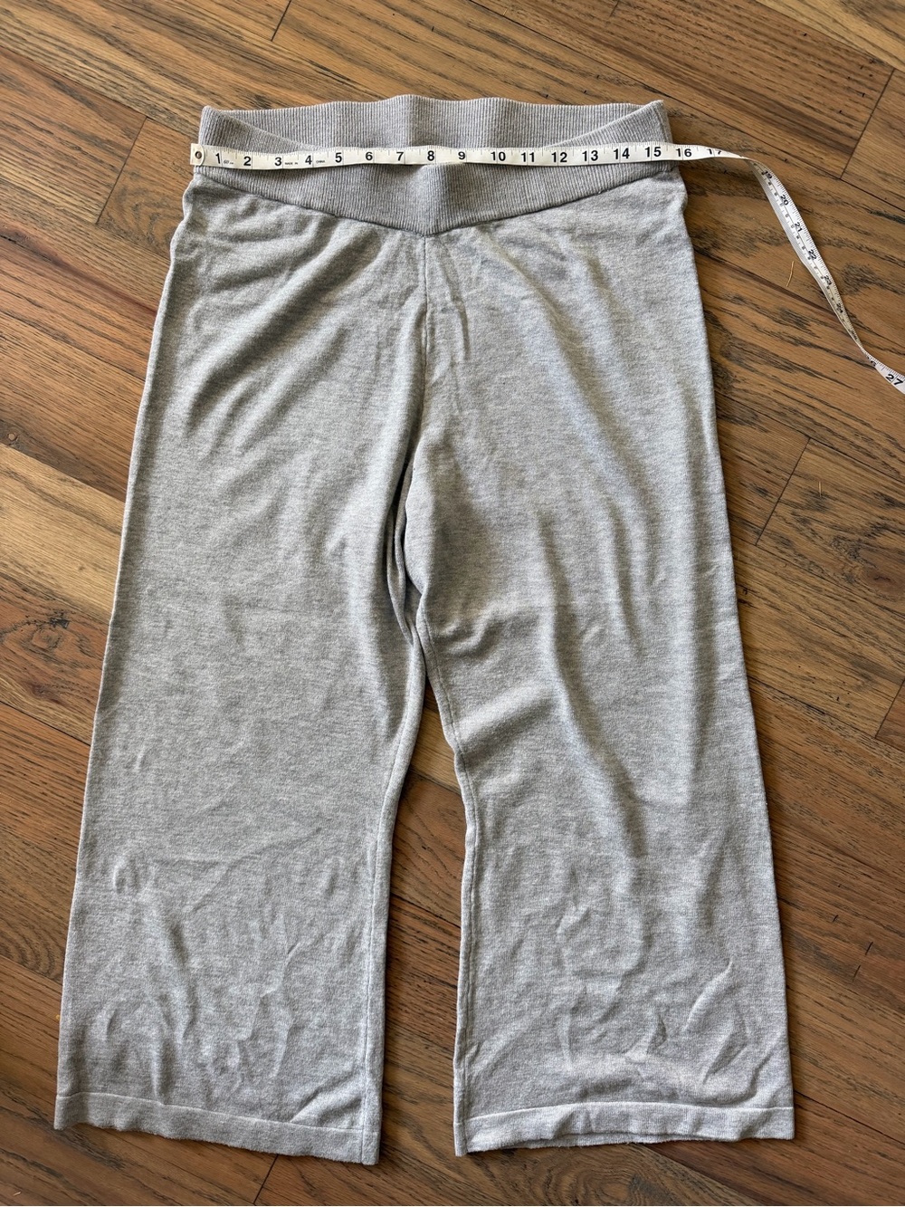 Women’s Gray Knit Wide-Leg Bottoms